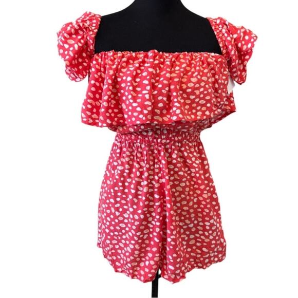 NEW ROXY Hibiscus Wild Dot Juniors' Another Day Printed Romper Size S - Picture 4 of 10